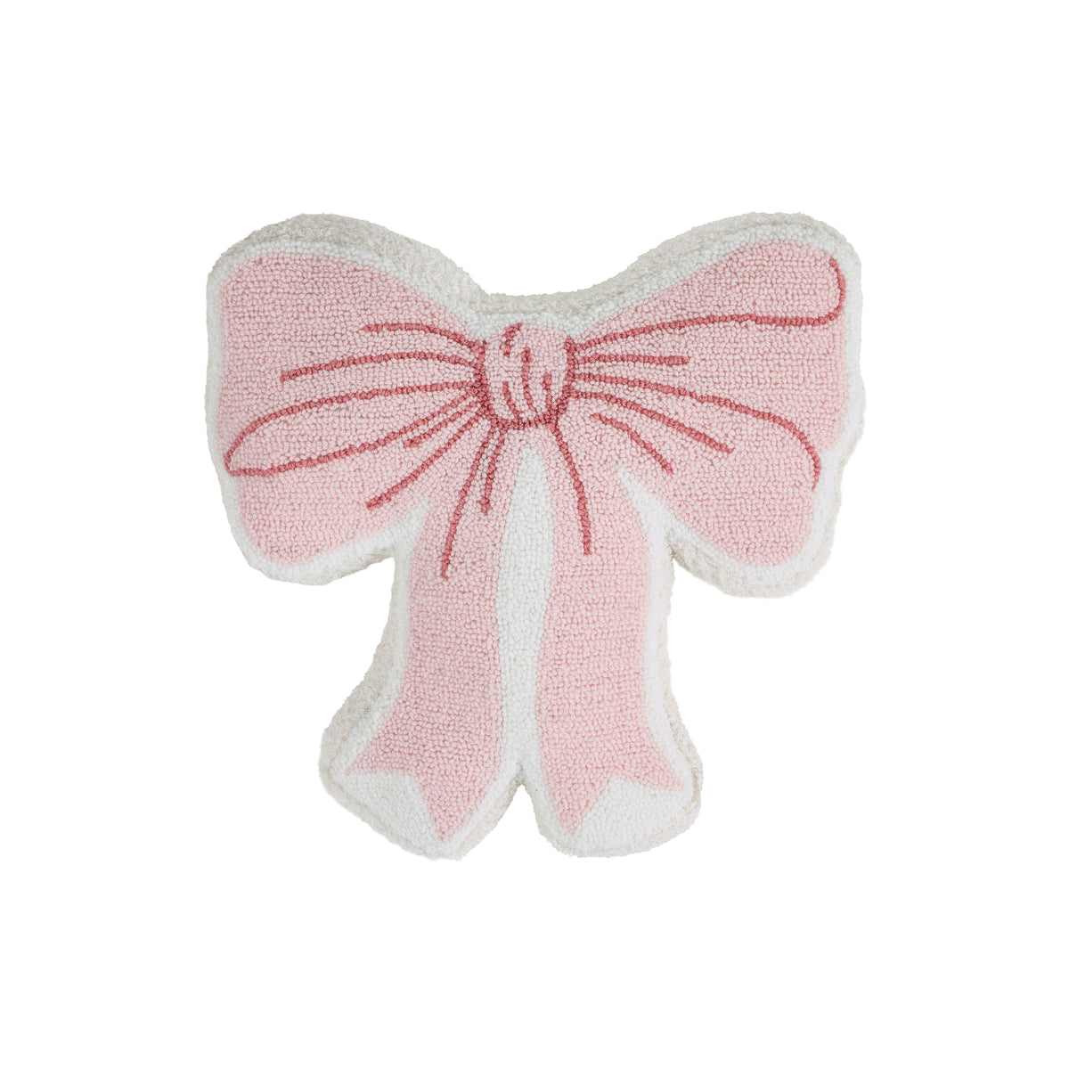 Catherine Lansfield Bow Filled Cushion Pink