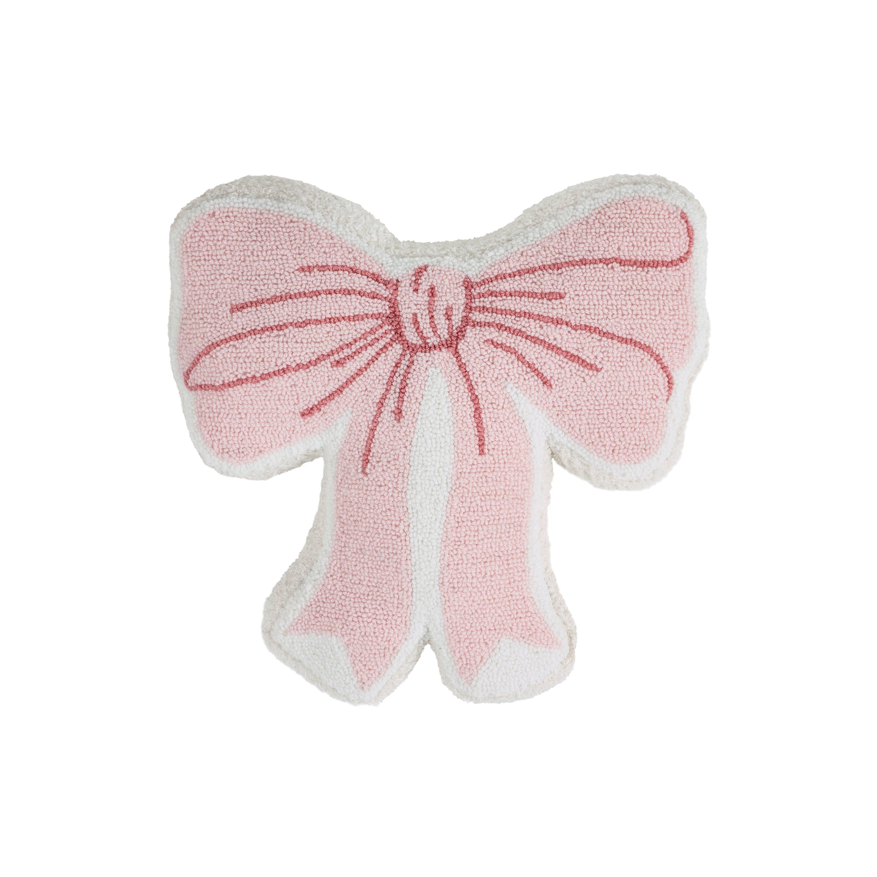 Catherine Lansfield Bow Filled Cushion Pink