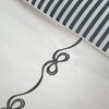 Catherine Lansfield Bow Embroidery Duvet Cover Bedding Set Cream Black