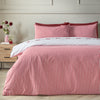 Catherine Lansfield Bow Embroidery Duvet Cover Bedding Set White Red
