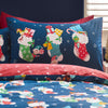 Catherine Lansfield Christmas Elves Duvet Cover Bedding Set Navy