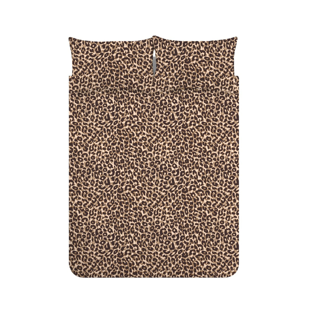 Catherine Lansfield Animal Print Duvet Cover Bedding Set Brown