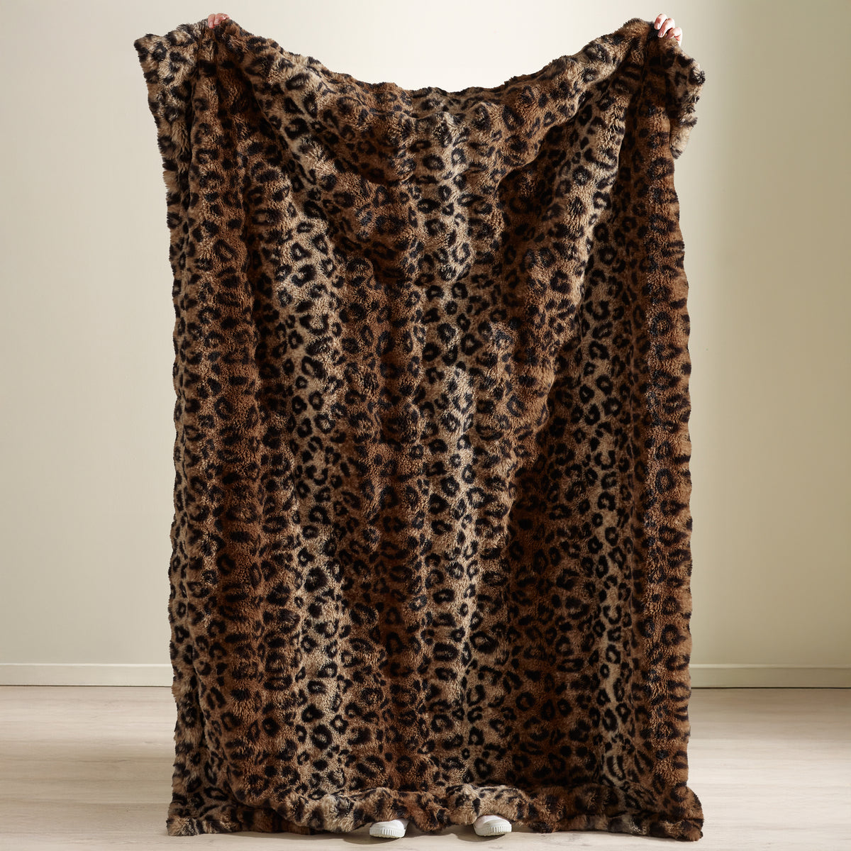 Catherine Lansfield Animal Print Throw Brown