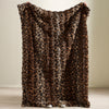 Catherine Lansfield Animal Print Throw Brown