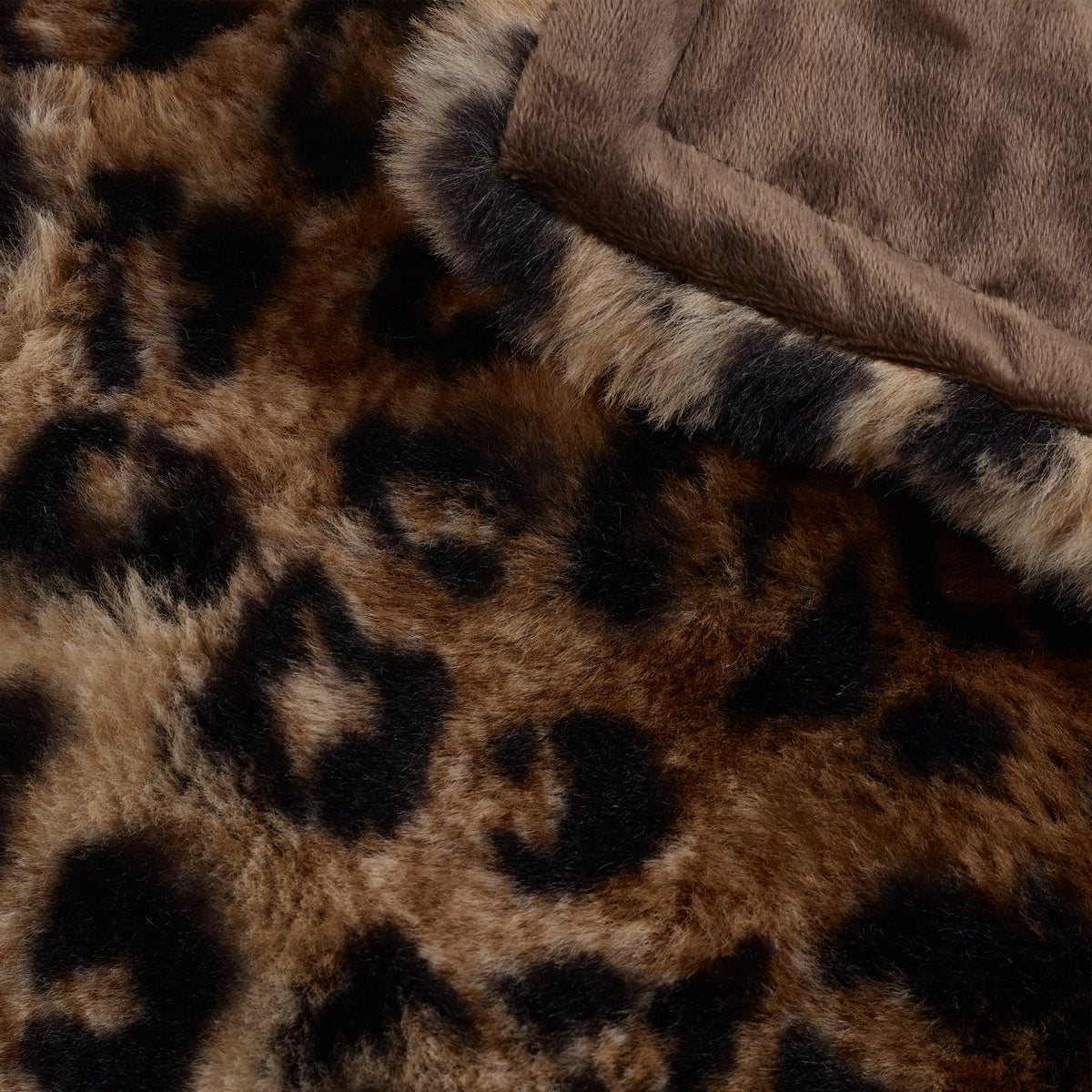 Catherine Lansfield Animal Print Throw Brown