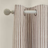 Catherine Lansfield Logan Stripe Ready Made Eyelet Curtains Natural