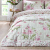 Catherine Lansfield Avebury Floral 220cm x 230cm Reversible Bedspread Cream