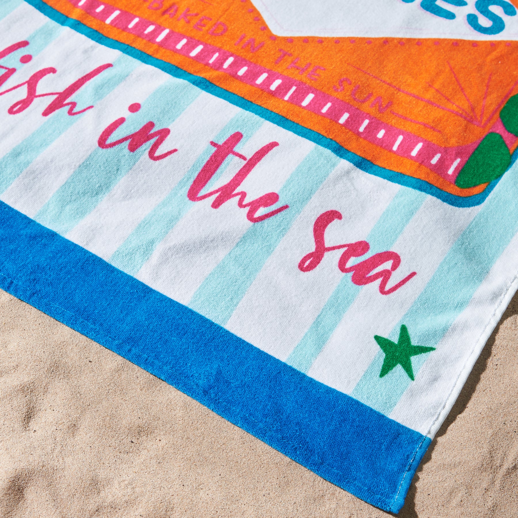 Catherine Lansfield Sardines Beach Towel Blue