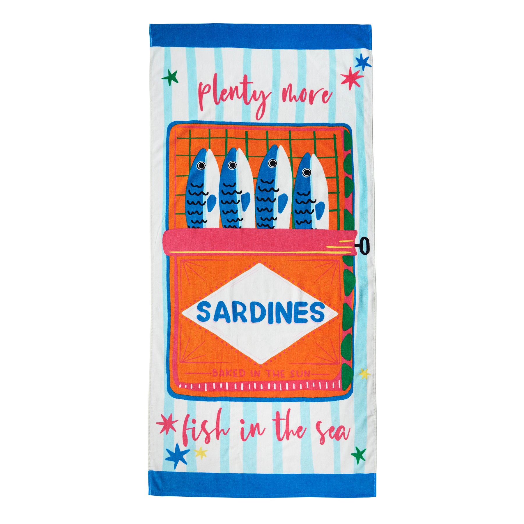 Catherine Lansfield Sardines Beach Towel Blue