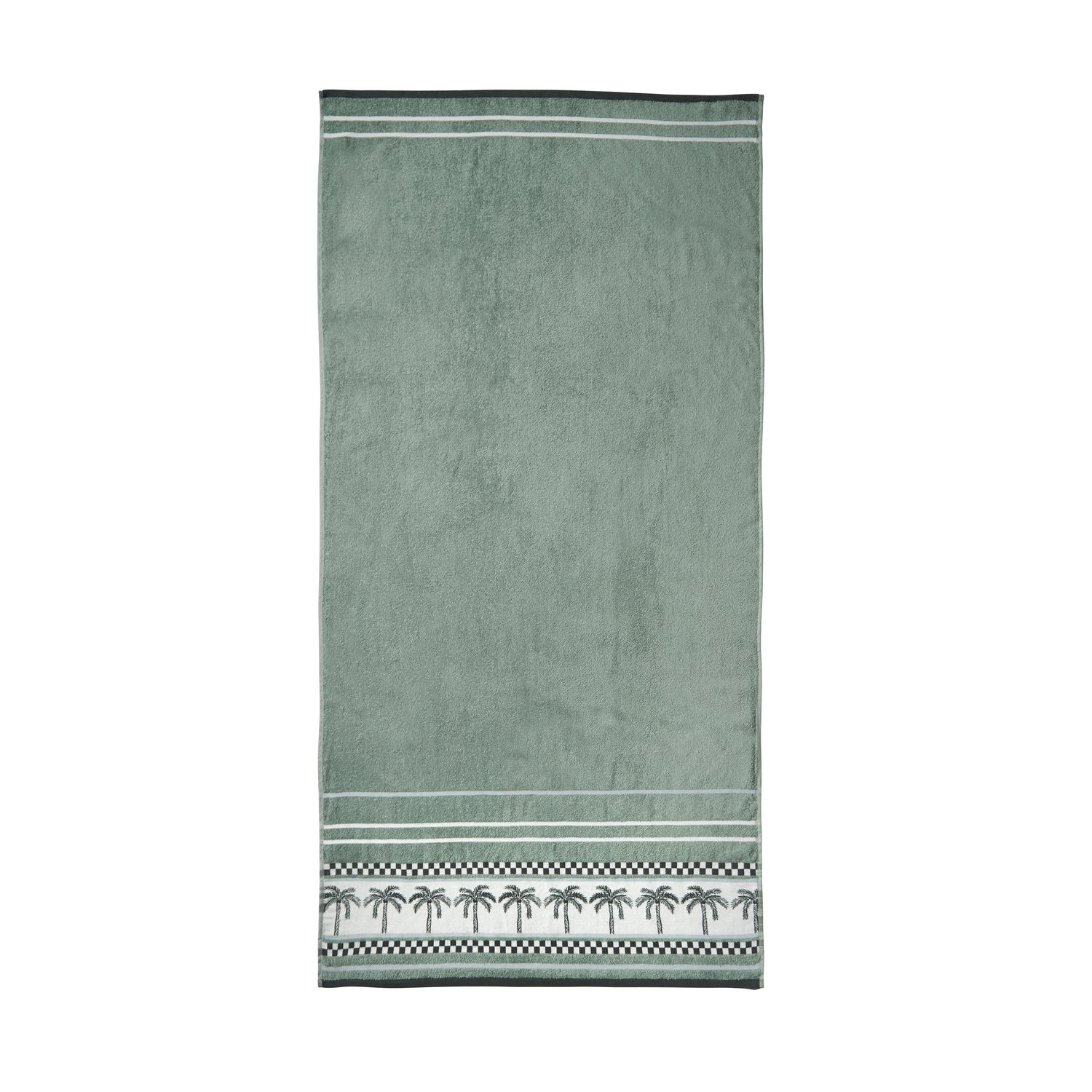 Catherine Lansfield Plam Trees Extra Large Beach Towel Green