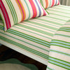 Sophie Robinson Sophie Stripe Bed Linen Fitted Sheet Green