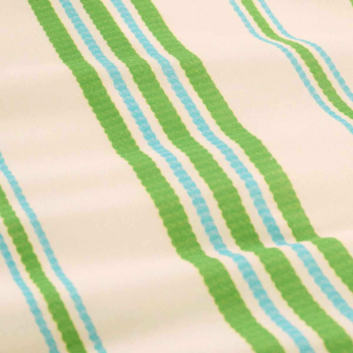 Sophie Robinson Sophie Stripe Bed Linen Fitted Sheet Green