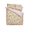 Catherine Lansfield Strawberry Frills Duvet Cover Bedding Set Pink