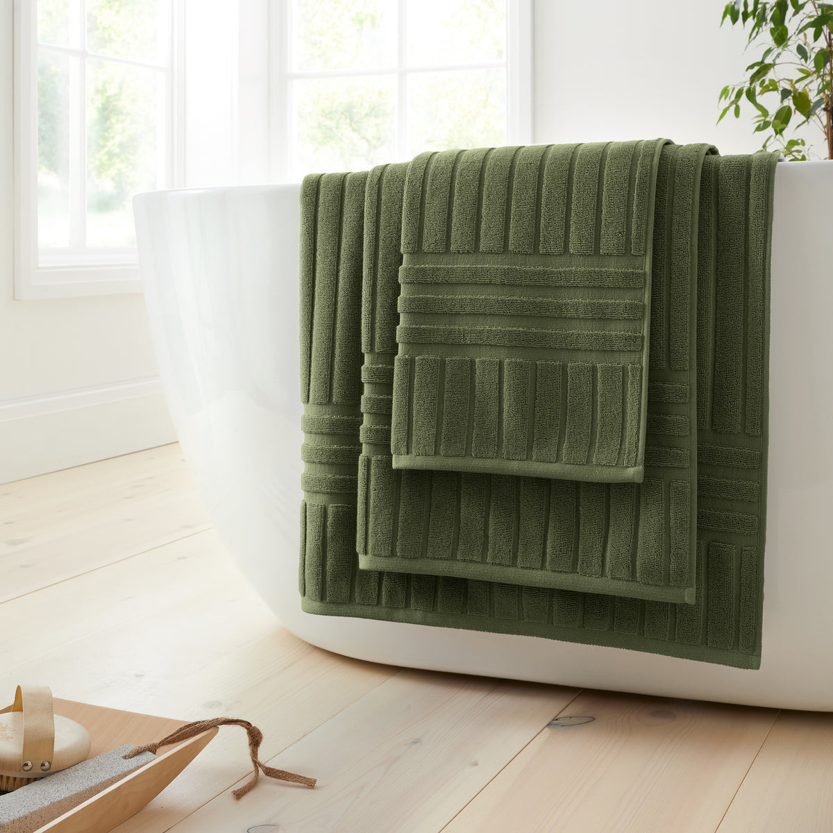 Bianca Hotel Cotton Towels Olive Green