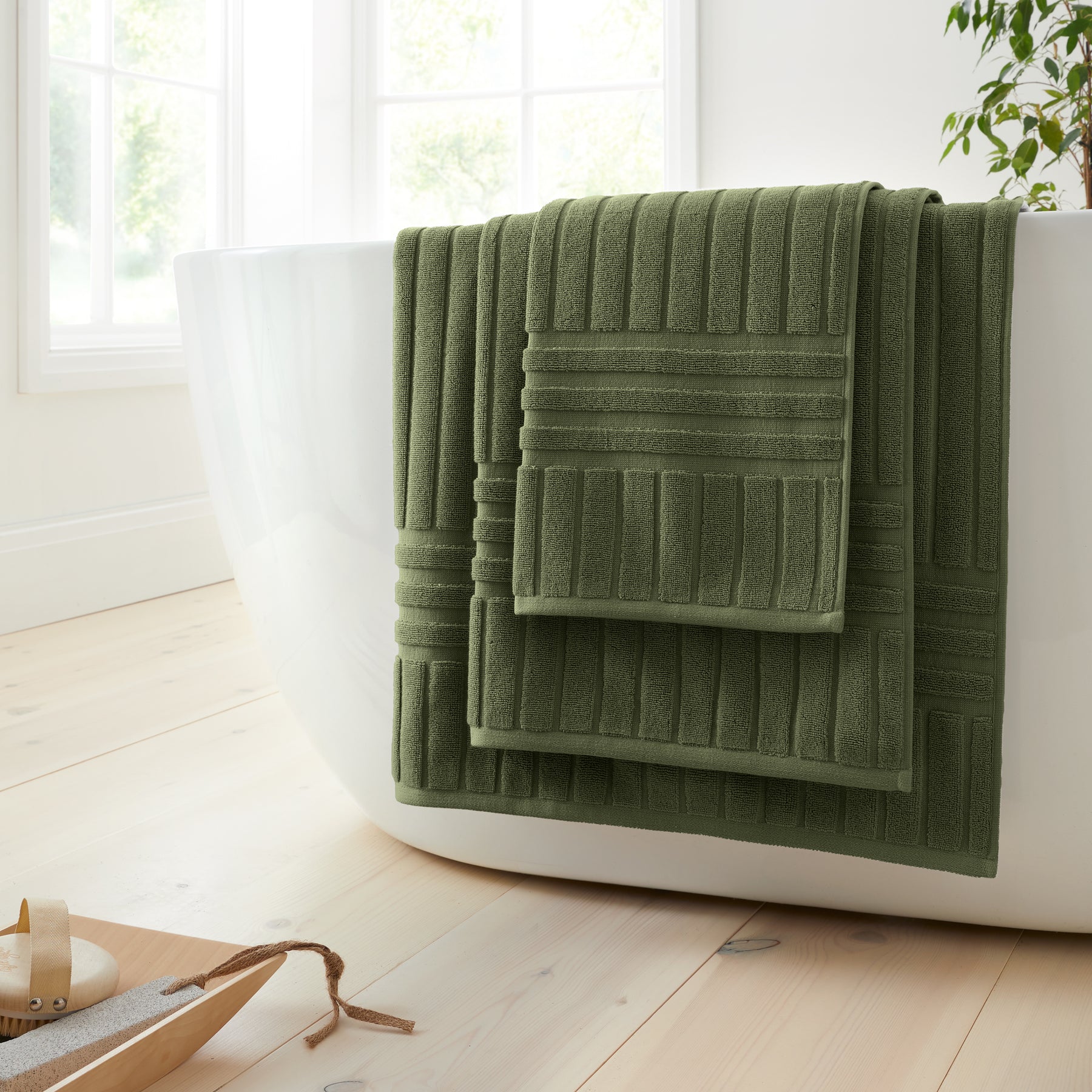 Bianca Hotel Cotton Towels Olive Green