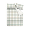Catherine Lansfield Cartmel Check Duvet Cover Bedding Set Green