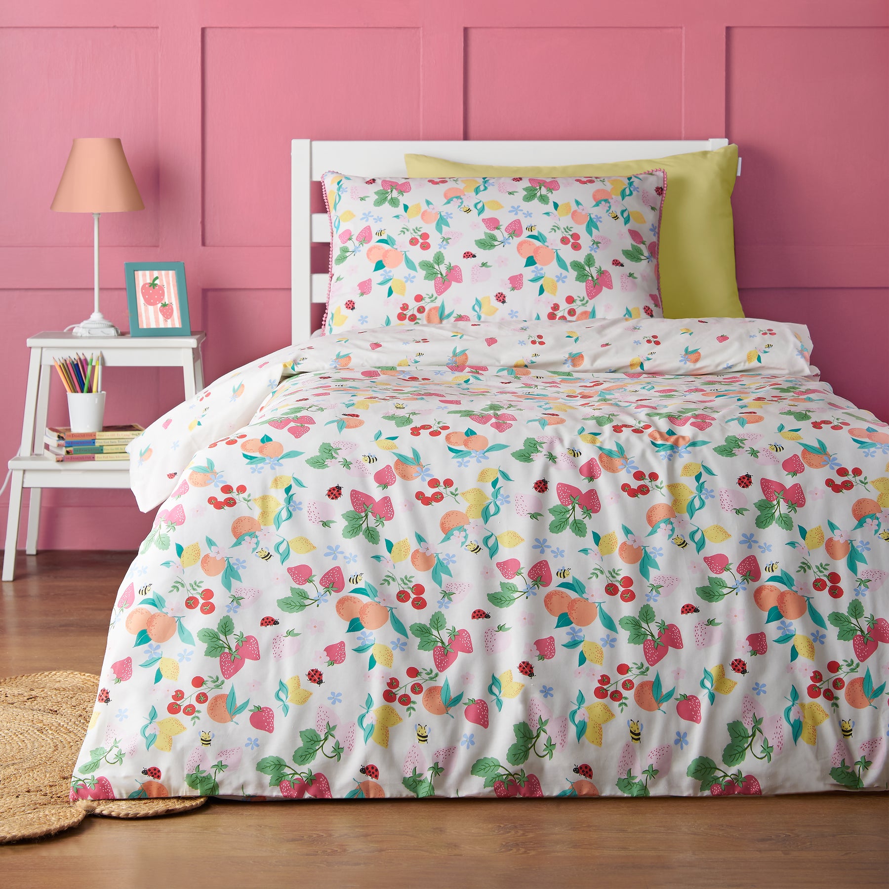 Catherine Lansfield Fruity Friends Childrens Bedding Bright