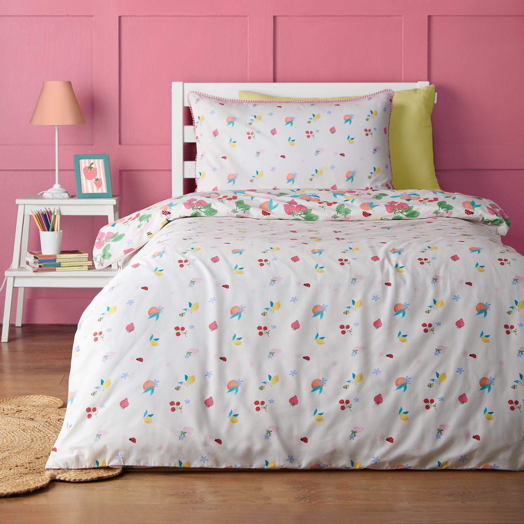 Catherine Lansfield Fruity Friends Childrens Bedding Bright
