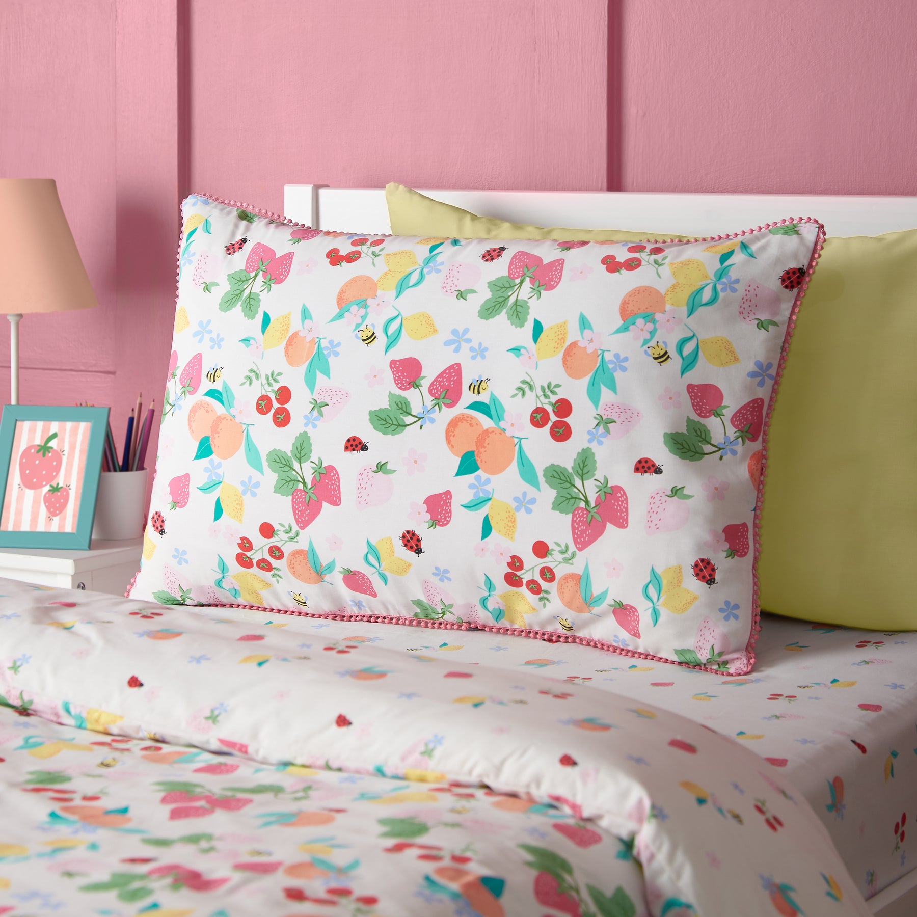 Catherine Lansfield Fruity Friends Childrens Bedding Bright