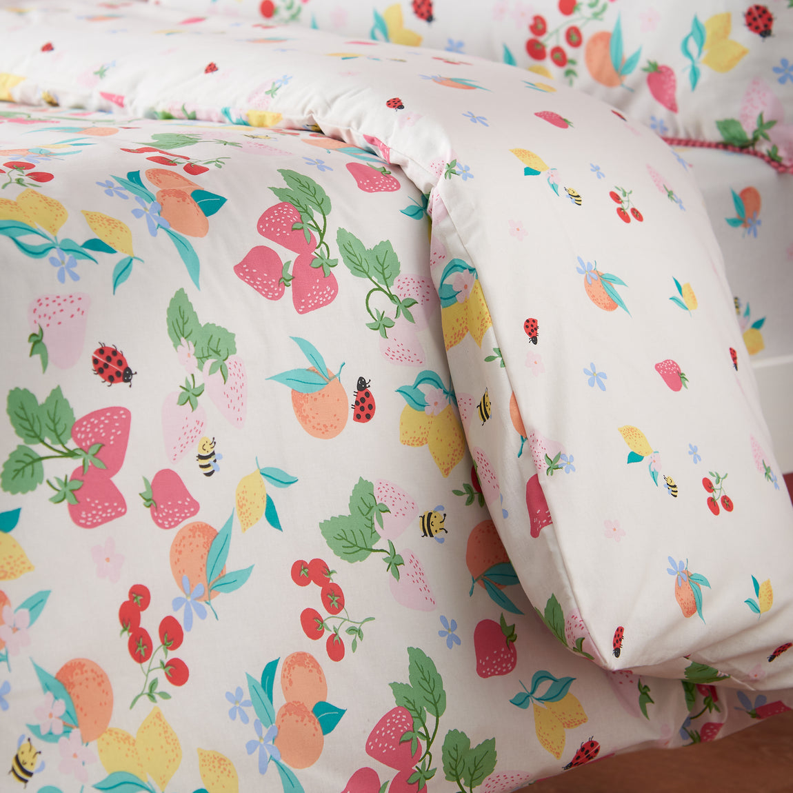 Catherine Lansfield Fruity Friends Childrens Bedding Bright