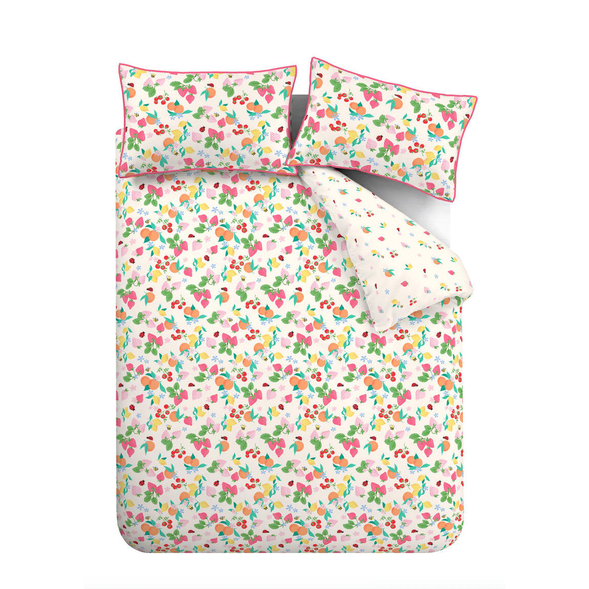 Catherine Lansfield Fruity Friends Childrens Bedding Bright