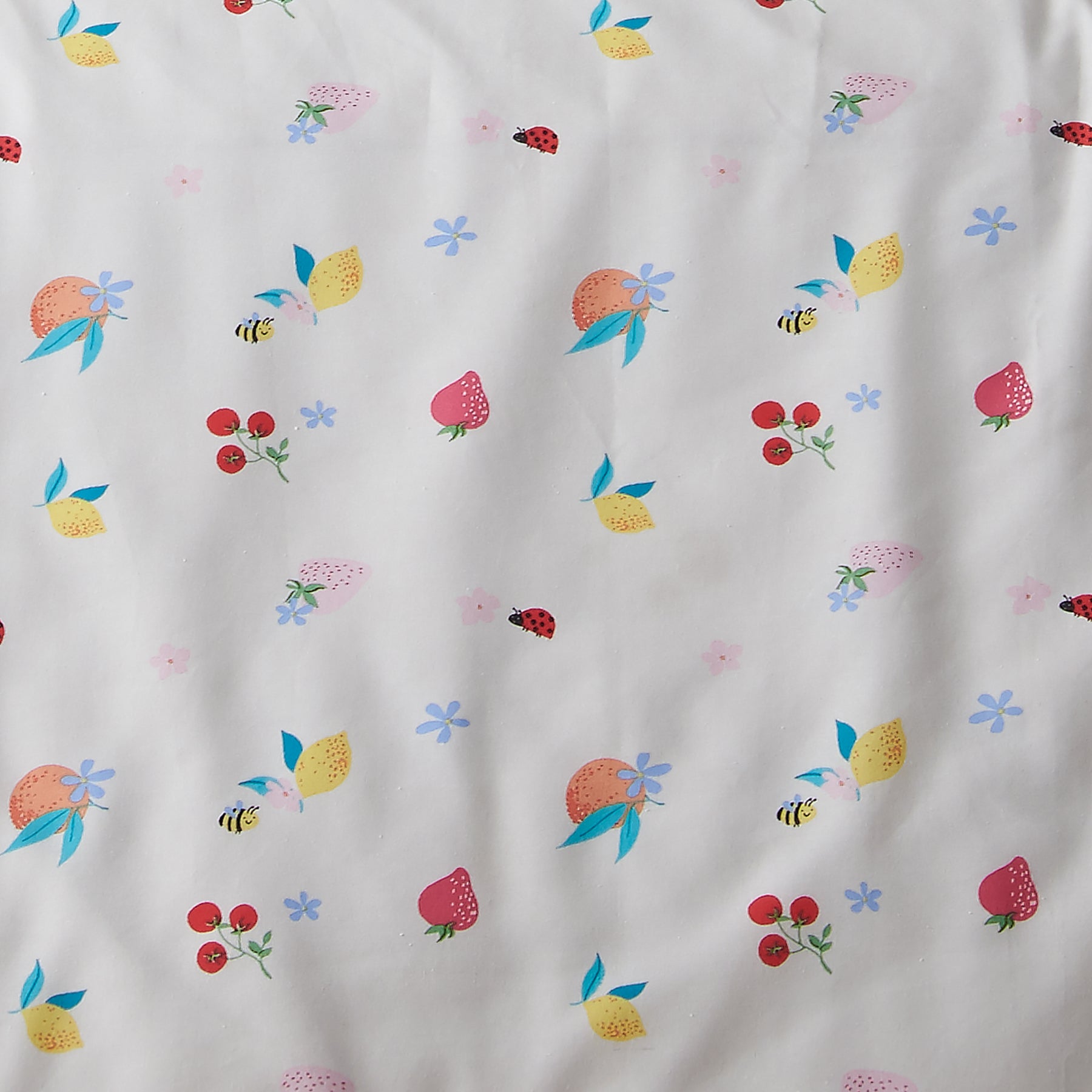 Catherine Lansfield Fruity Friends Bed Linen Fitted Sheet Bright