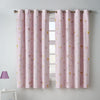 Catherine Lansfield Happy Horses Ready Made Eyelet Curtains 66 x 72 Pink