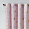 Catherine Lansfield Happy Horses Ready Made Eyelet Curtains 66 x 72 Pink