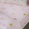 Catherine Lansfield Happy Horses Bed Linen Fitted Sheet Pink