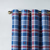 Catherine Lansfield Stars And Check Ready Made Eyelet Curtains 66 x 72 Blue