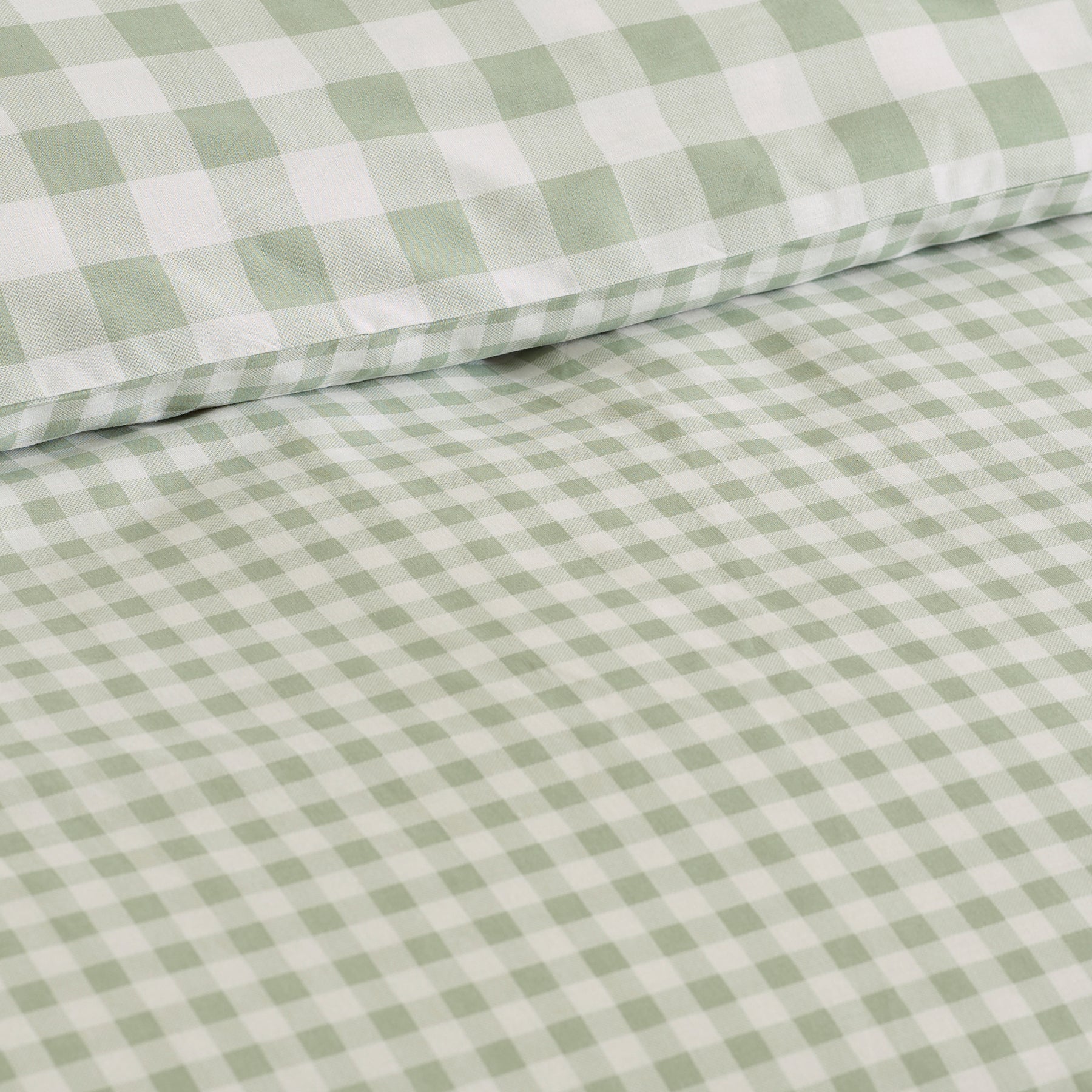 Catherine Lansfield Bamford Gingham Check Duvet Cover Bedding Set Green