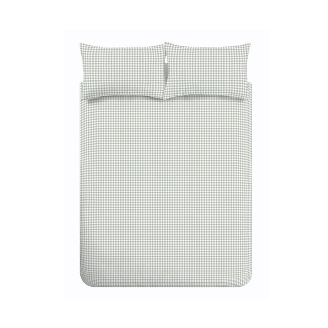 Catherine Lansfield Bamford Gingham Check Duvet Cover Bedding Set Green