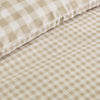 Catherine Lansfield Bamford Gingham Check Duvet Cover Bedding Set Natural