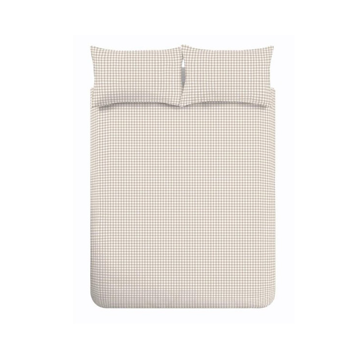 Catherine Lansfield Bamford Gingham Check Duvet Cover Bedding Set Natural