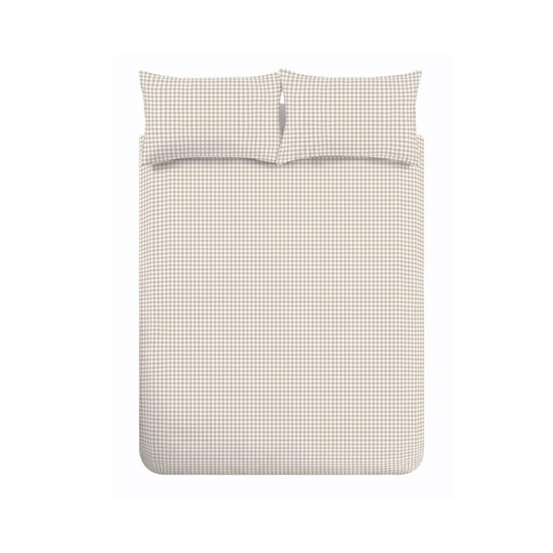 Catherine Lansfield Bamford Gingham Check Duvet Cover Bedding Set Natural