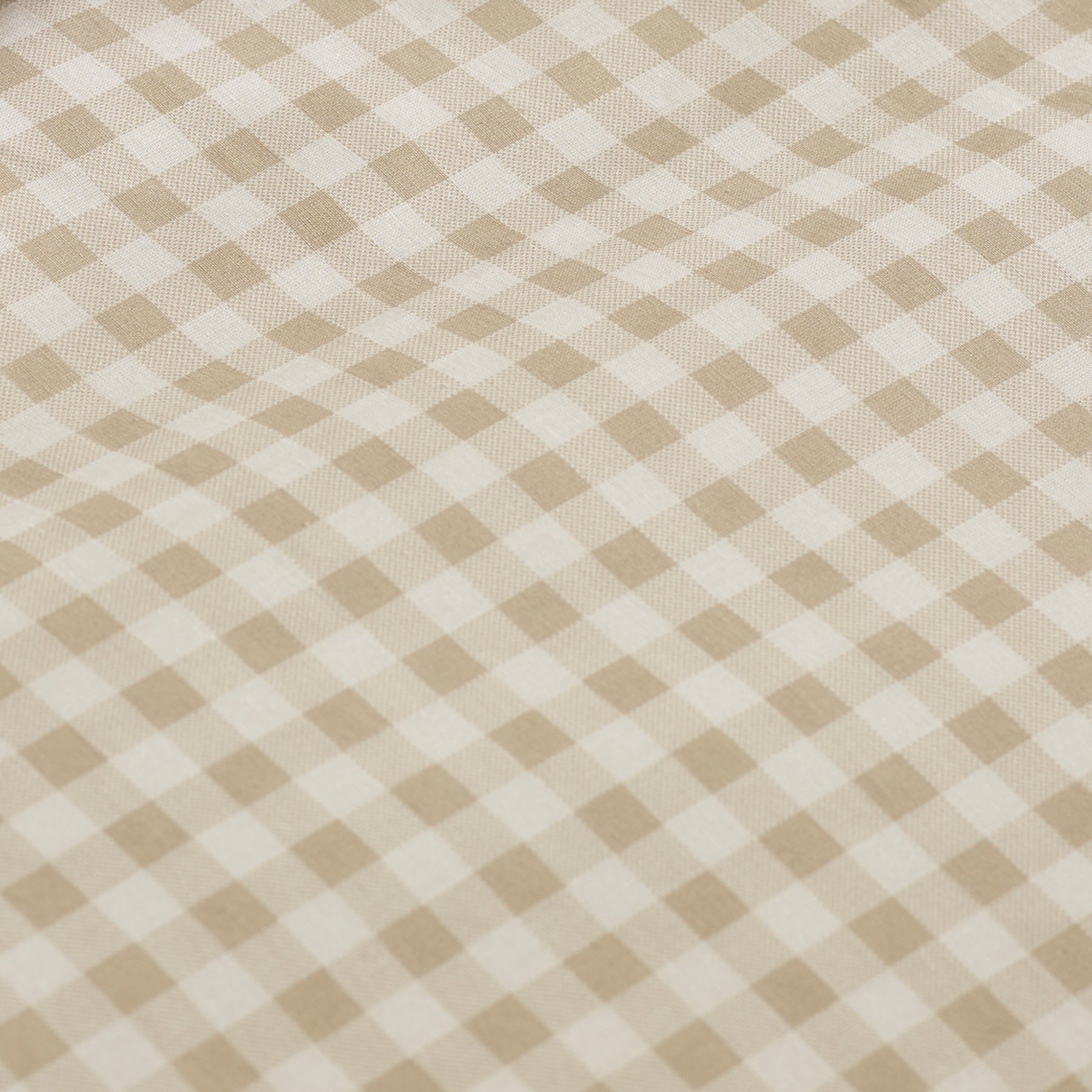 Catherine Lansfield Bamford Gingham Check Bed Linen Fitted Sheet Natural