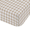 Catherine Lansfield Bamford Gingham Check Bed Linen Fitted Sheet Natural