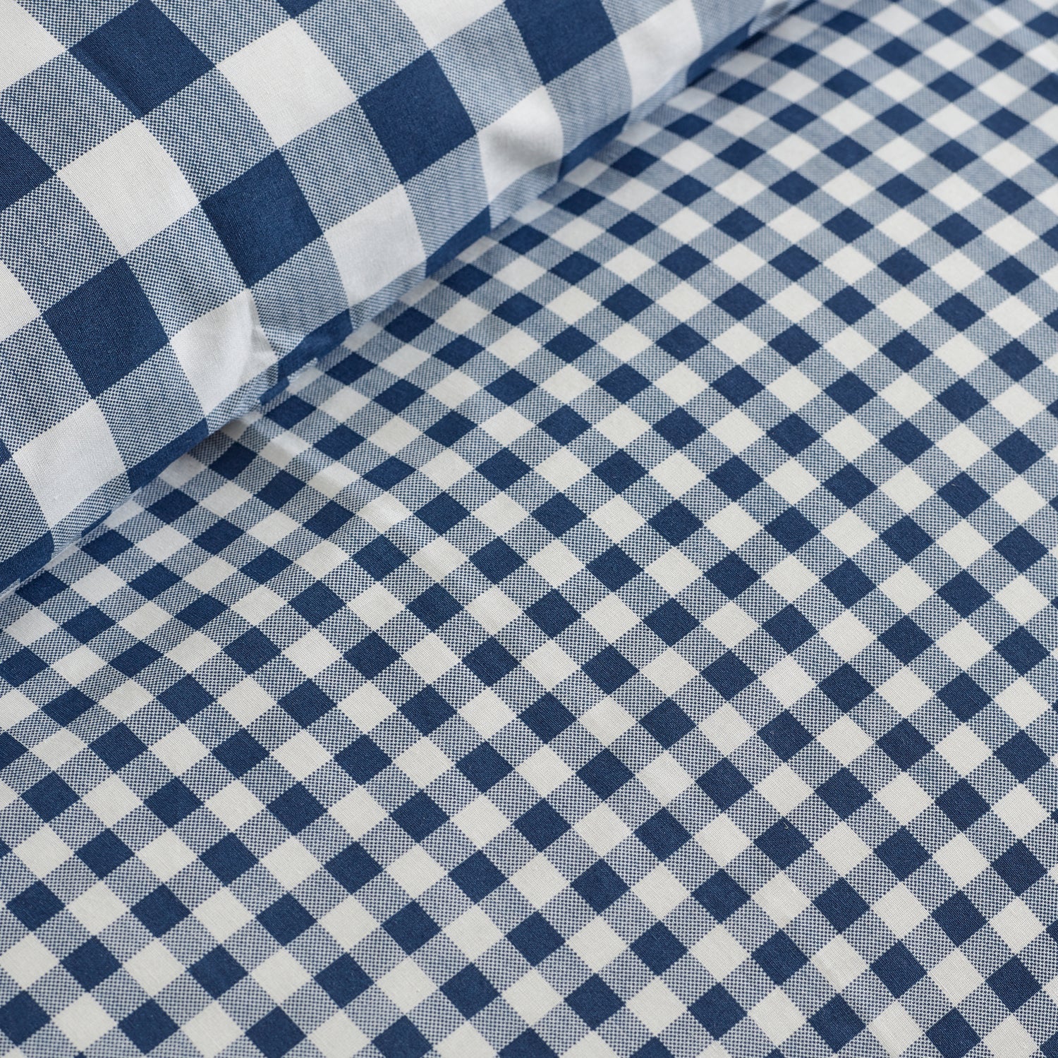 Catherine Lansfield Bamford Gingham Check Duvet Cover Bedding Set Navy