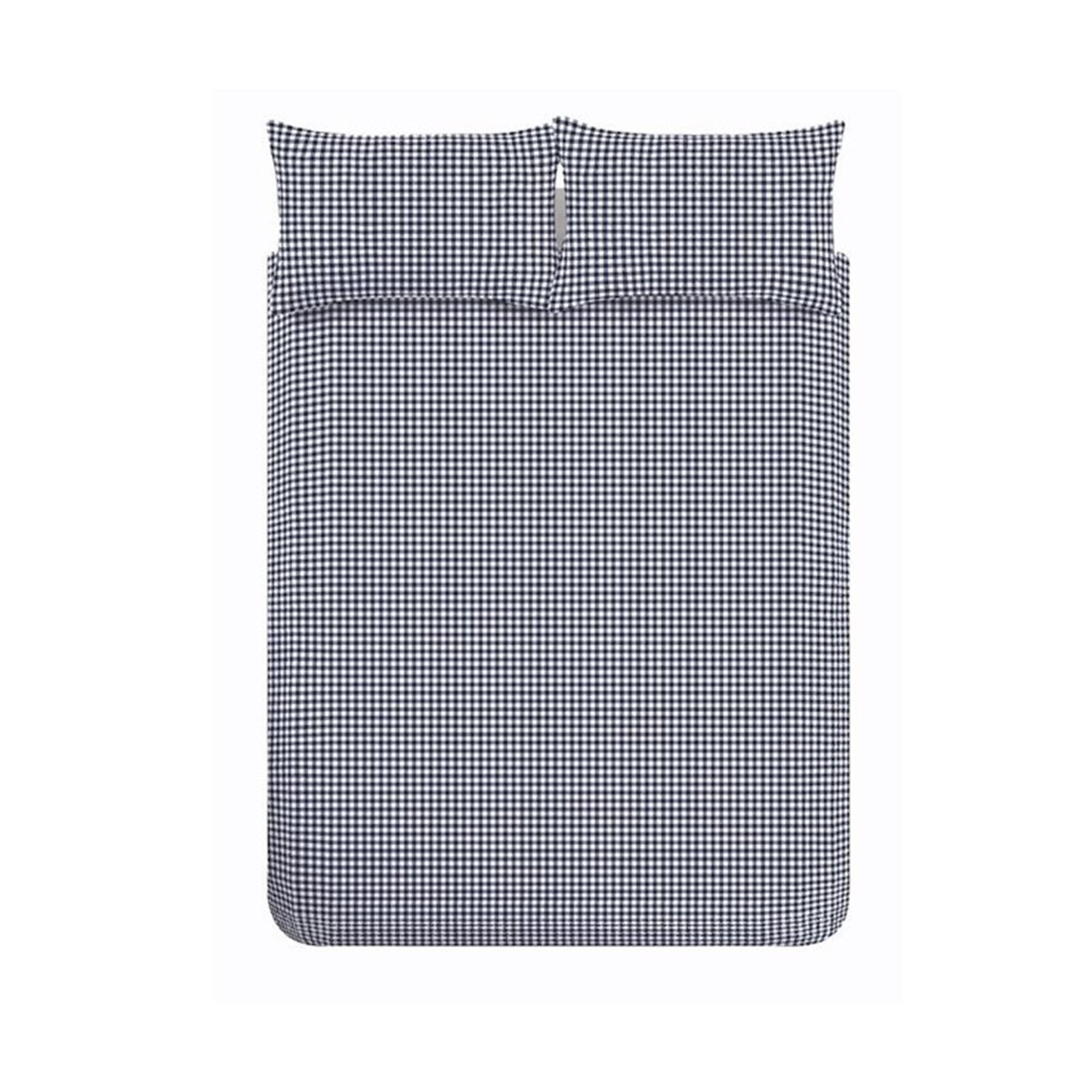Catherine Lansfield Bamford Gingham Check Duvet Cover Bedding Set Navy