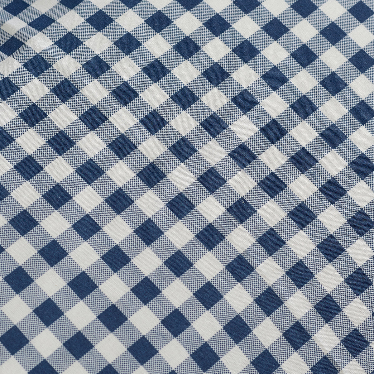 Catherine Lansfield Bamford Gingham Check Bed Linen Fitted Sheet Navy