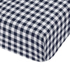 Catherine Lansfield Bamford Gingham Check Bed Linen Fitted Sheet Navy