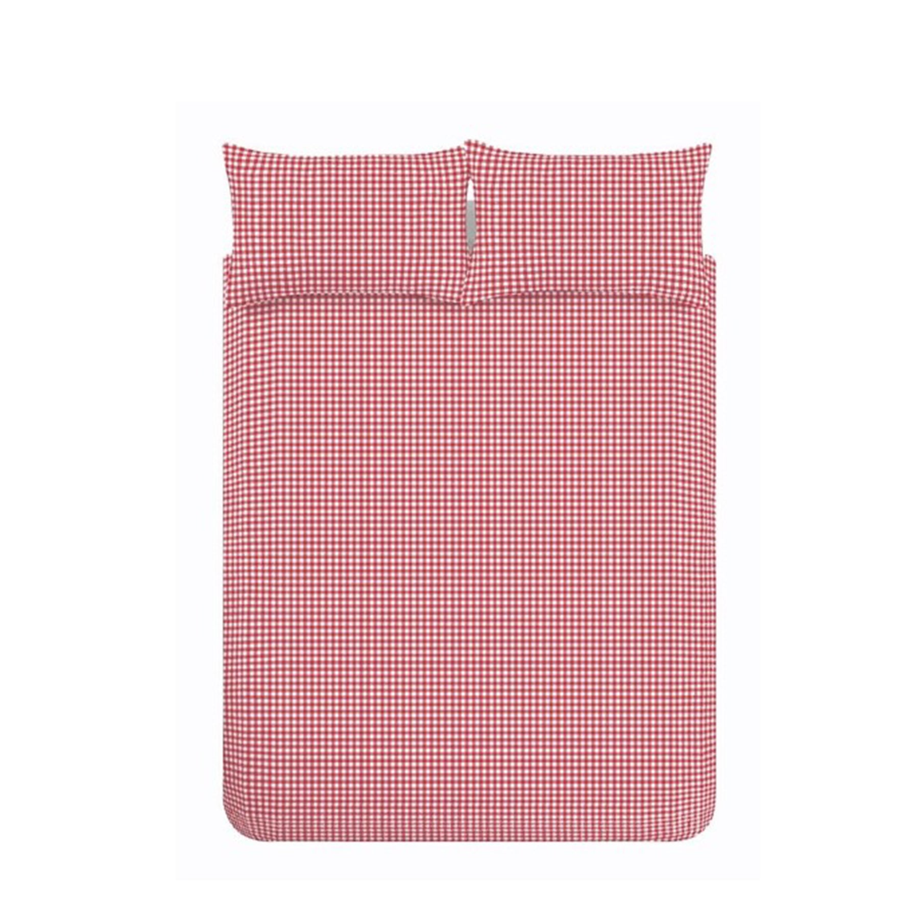 Catherine Lansfield Bamford Gingham Check Duvet Cover Bedding Set Red