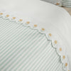 Catherine Lansfield Embroidered Daisy Duvet Cover Bedding Set Sage Green