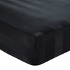 Catherine Lansfield So Soft Satin Stripe Bed Linen Fitted Sheet Black