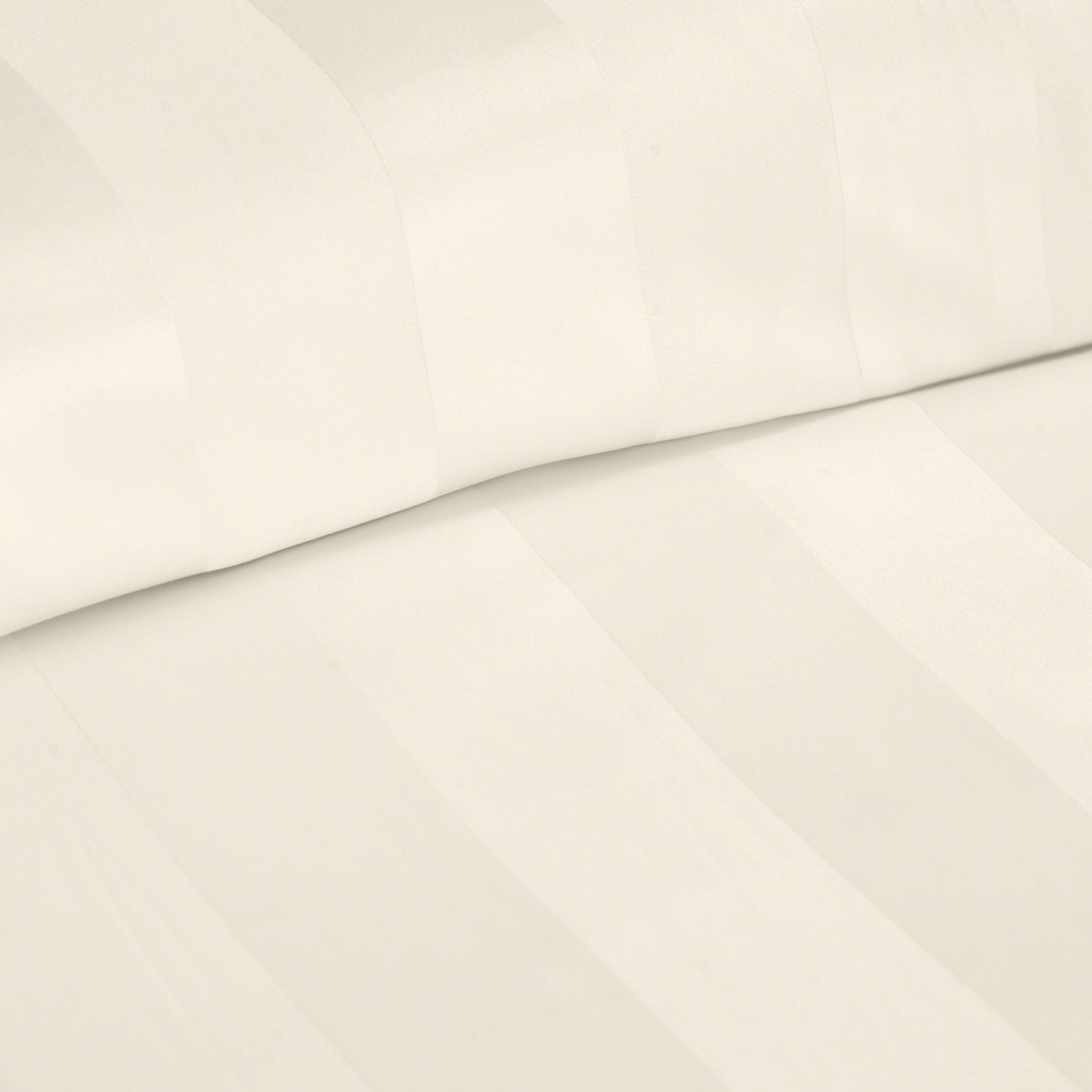 Catherine Lansfield So Soft Satin Stripe Duvet Cover Bedding Set Cream