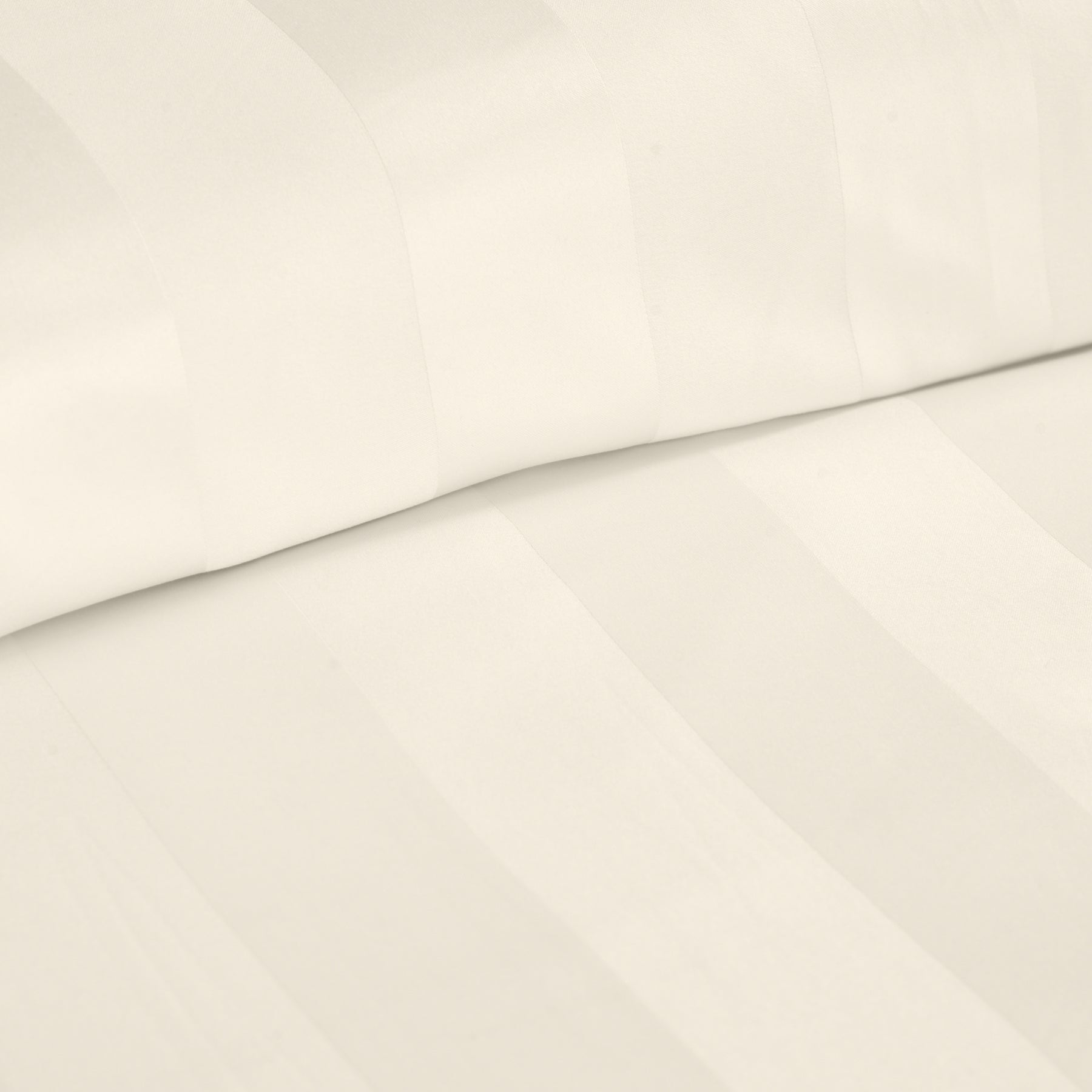 Catherine Lansfield So Soft Satin Stripe Duvet Cover Bedding Set Cream