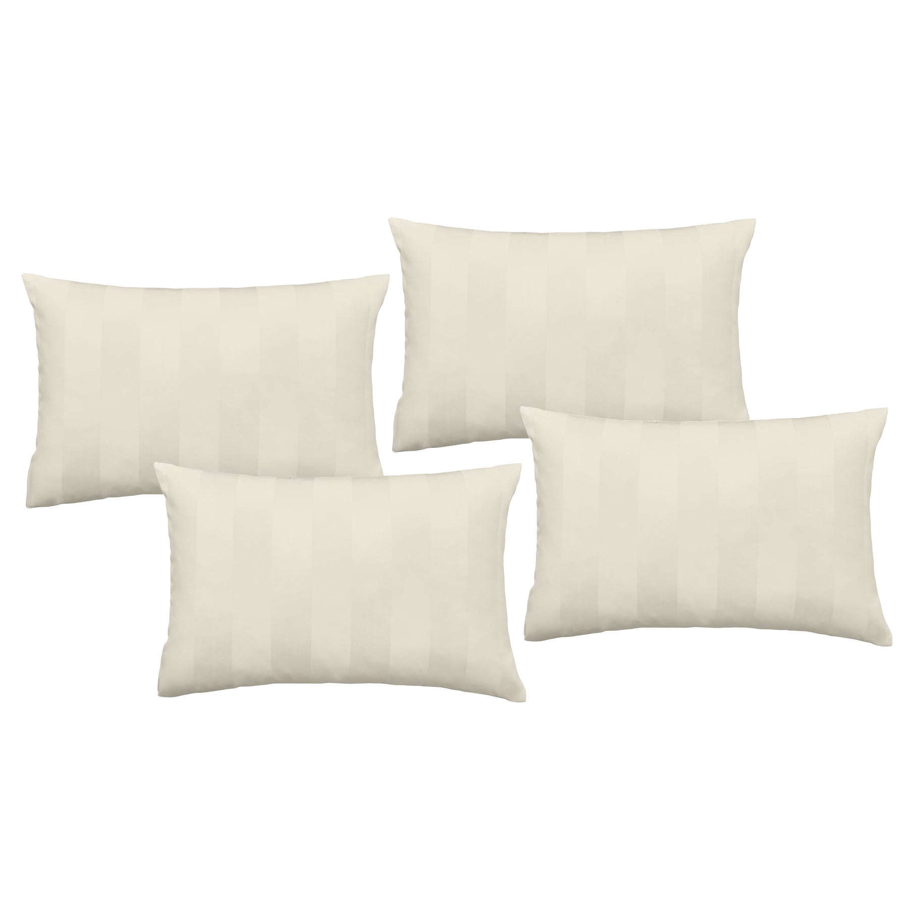 Catherine Lansfield So Soft Satin Stripe Four Housewife Pillowcases Cream