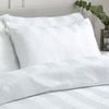 Catherine Lansfield So Soft Satin Stripe Duvet Cover Bedding Set White