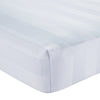 Catherine Lansfield So Soft Satin Stripe Bed Linen Fitted Sheet White