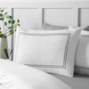 Catherine Lansfield So Soft Mono Satin Stitch Duvet Cover Bedding Set White Silver